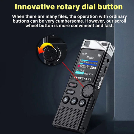 STTWUNAKE AI Noise Reduction Recorder &ndash; Playback Capable