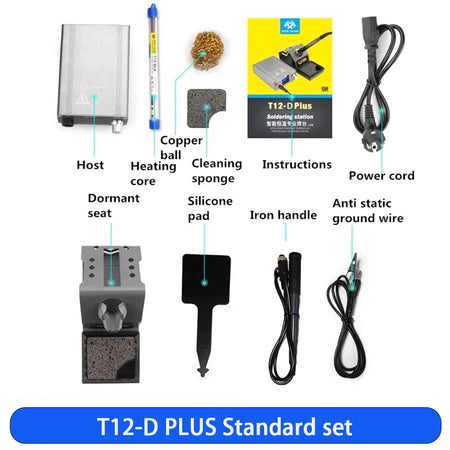 OSS T12-D Plus Soldering Station &ndash; Auto Sleep Mode Standard set / Plug type UK