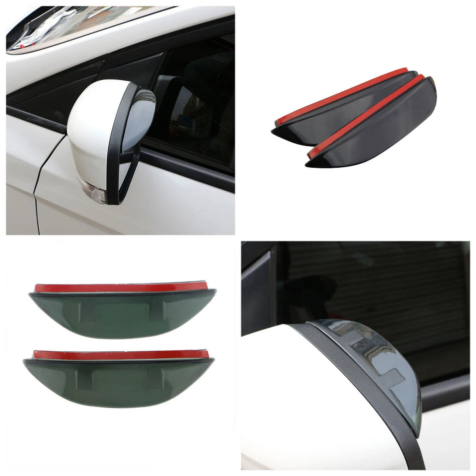 Rearview Mirror Rain Shield Cover For Ford Focus MK2 MK3 ABS Plastic Black Finish Dust Guard