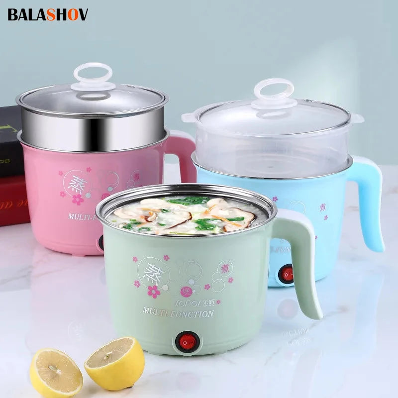 Compact Multifunction Electric Cooker Hot Pot for 1-2 People - 220V Portable Kitchen Appliance