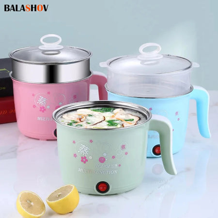 Compact Multifunction Electric Cooker Hot Pot for 1-2 People - 220V Portable Kitchen Appliance