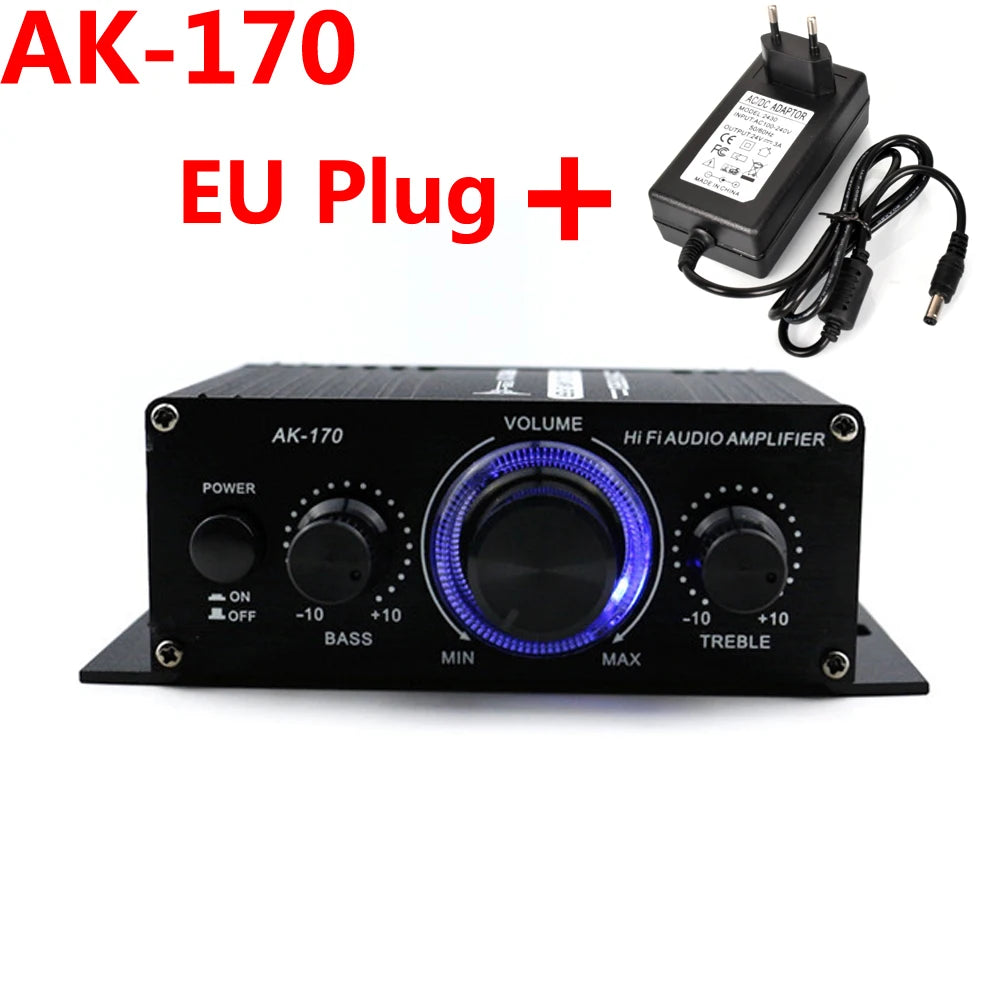 Woopker 2.0 HIFI Bluetooth Amplifier for Home &amp; Car Audio AK-170 With EU Plug