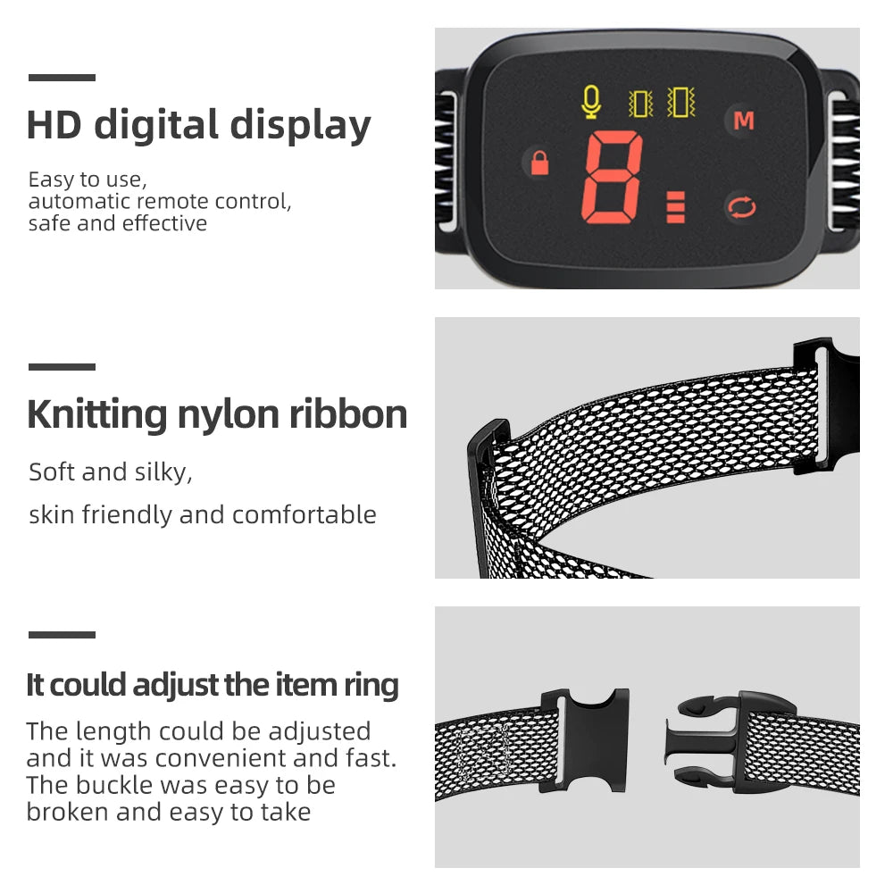 HD Digital Display Anti Bark Dog Collar &ndash; No Remote Control