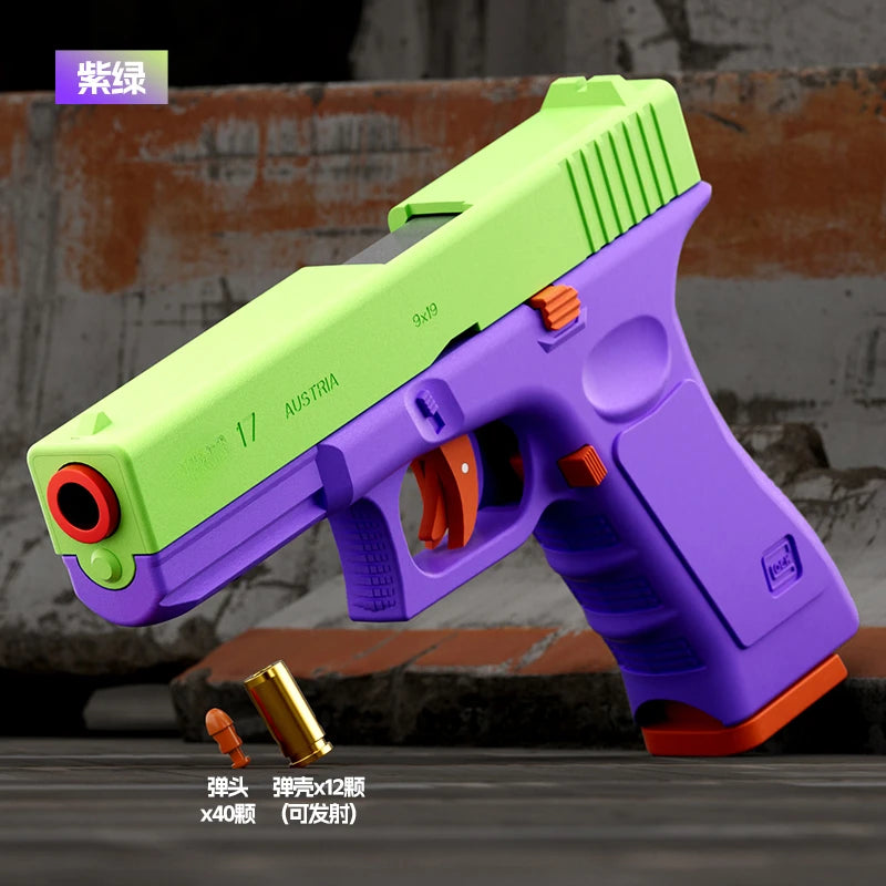 Dual-mode Airsoft Toy Gun G17 Green purple