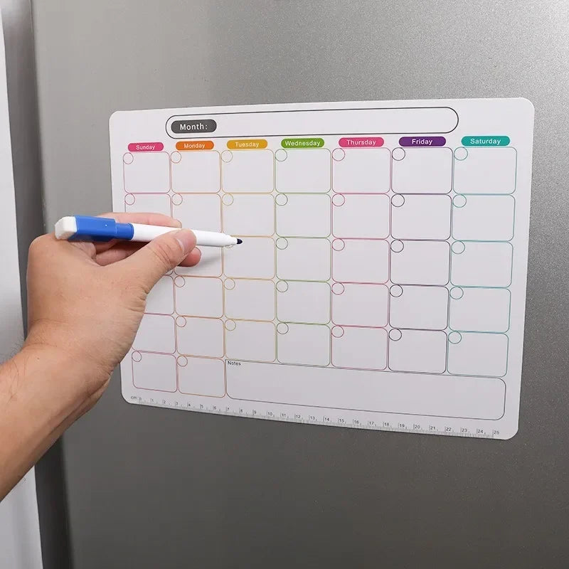 Magnetic Fridge Calendar Planner - Monthly &amp; Weekly Whiteboard