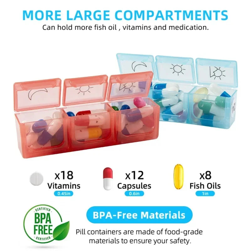 31 Dages Forseglet Bærbar Stor Pilleæske Til Medicin Vitaminer
