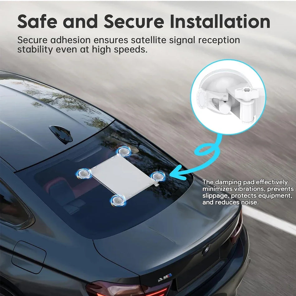 Cam Tavan ve Cam İçin Starlink Mini Vantuzlu Araç Montaj Aparatı Otomatik İç Mekan Tutucusu