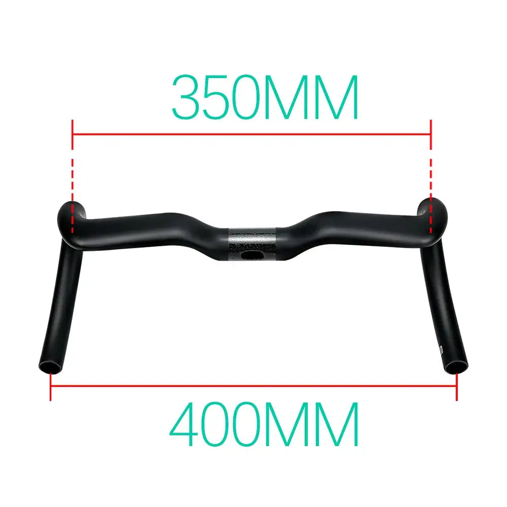 BALUGOE Ergonomic Carbon Road Bicycle Drop Handlebar Ultralight 380-420mm Width Matte Black Racing Road Bike Bent Bar 31.8mm by InterCyprus Trading Ltd