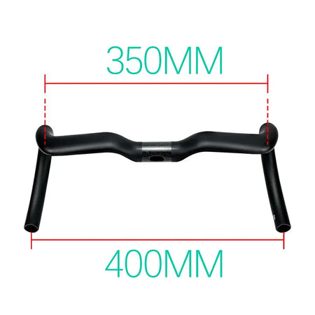 BALUGOE Ergonomic Carbon Road Bicycle Drop Handlebar Ultralight 380-420mm Width Matte Black Racing Road Bike Bent Bar 31.8mm by InterCyprus Trading Ltd