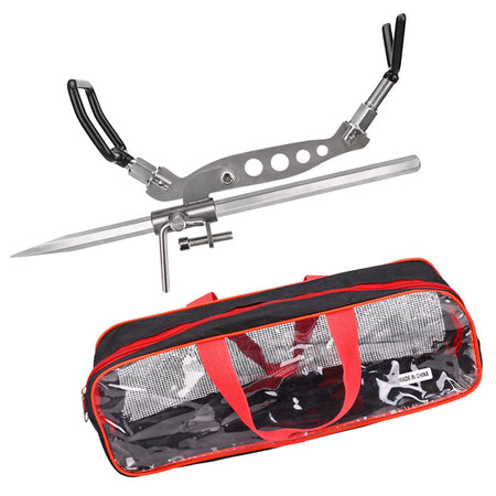 Folding Stainless Steel Rod Bracket &ndash; Anti Slip Grip 1set