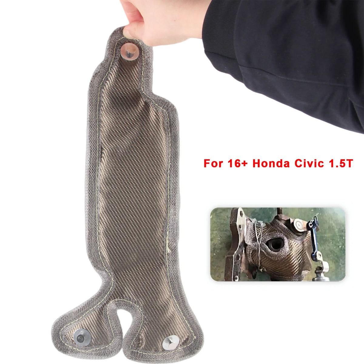 Titanium Basalt Fiber Turbo Blanket For Honda Civic 1.5T 2016+ by InterCyprus Trading Ltd