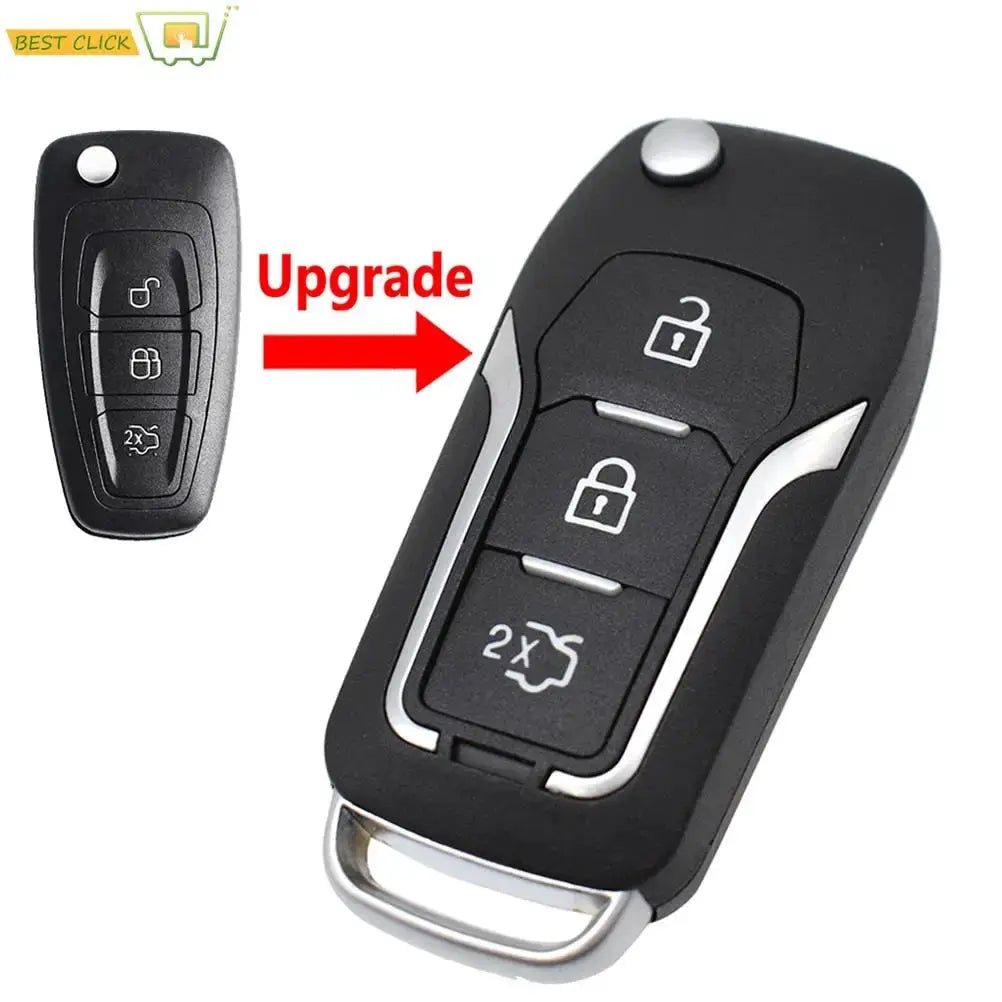 Modified Car Remote Key Case Cover For Ford Focus Fiesta Galaxy Mondeo Grand C-Max S-Max Transit Connect Tourneo Custom Ranger by InterCyprus Trading Ltd
