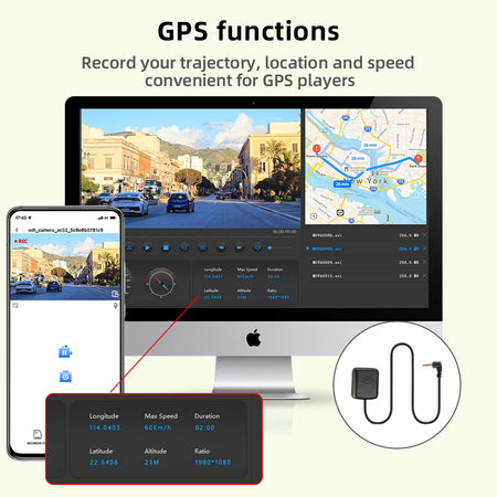 Dashcam Aceeo 2K GPS 11.2 Mirror &ndash; Night Vision 3 Camera