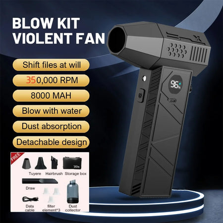 350000RPM Brushless Turbo Blower - Powerful Dust Removal Set E