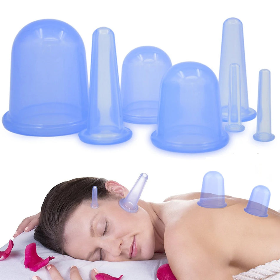 Silicone Facial Massage Cupping Set &ndash; Vacuum Massage Therapy