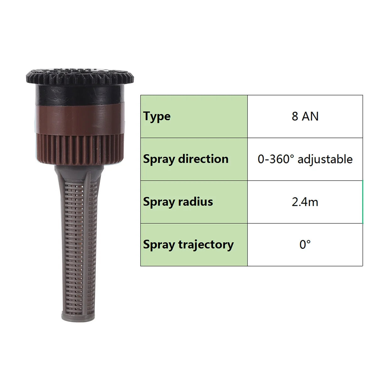 360&deg; Adjustable Popup Watering Sprinkler Nozzle for Efficient Garden Irrigation 8AN