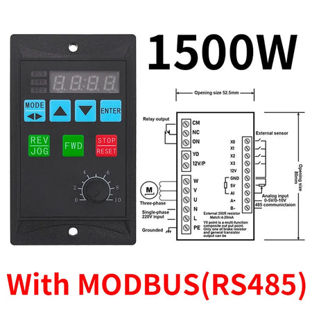 1.5KW Frequency Converter Inverter &ndash; RS485 Motor Driver MCU 1500W