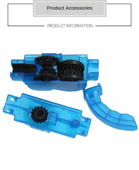 Portable Bicycle Chain Cleaner Kit - Easy Bristle Scrubber