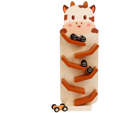 Gliding Car &ndash; Wooden Toy For Hand Eye Coordination NB280C2-Cattle