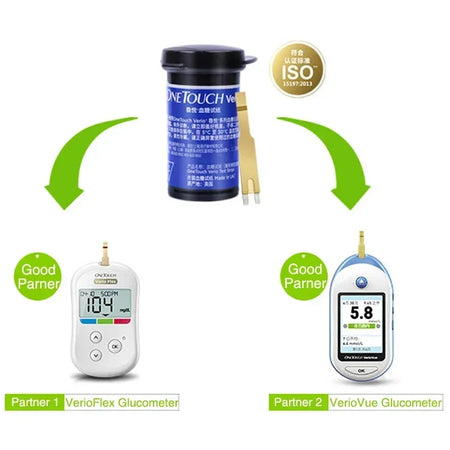 25 50 100Pcs Onetouch Verio Test Strips - Accurate Readings