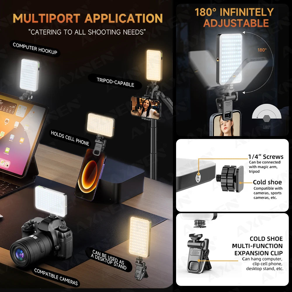 D10 LED Lights Selfie Fill Lamp &ndash; Adjustable Brightness with Three Color Modes