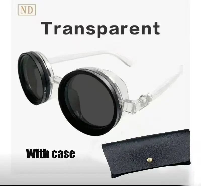 ND9 Retro Punk Sunglasses &ndash; Polarized UV Protection 52mm  transparent / CHINA