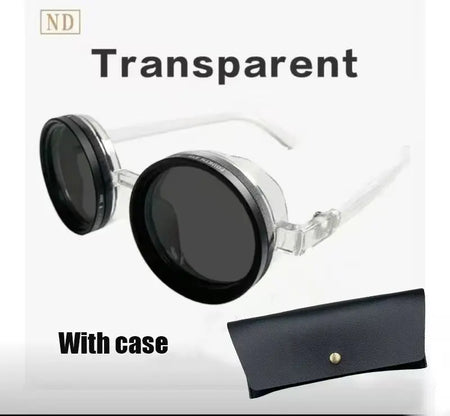 ND9 Retro Punk Sunglasses &ndash; Polarized UV Protection 52mm  transparent / CHINA