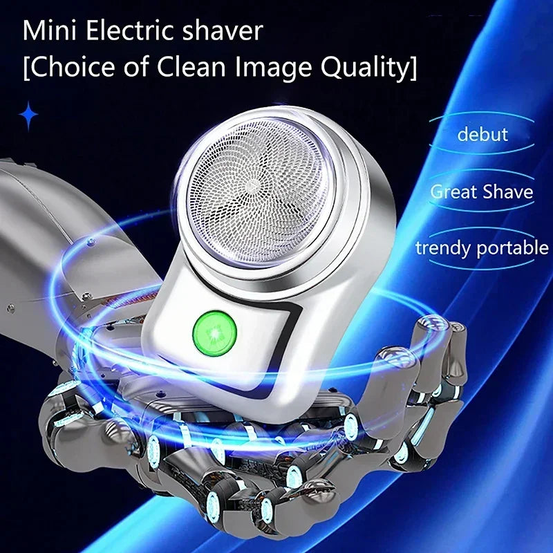 USB Men Electric Mini Shaver Portable Shaver Pocket Size Rechargeable Men Beard Trimmer Razor Washable Painless Cordless Travel