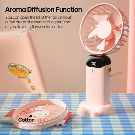 Handheld Fan 3000mAh &ndash; LED Display and USB Rechargeable
