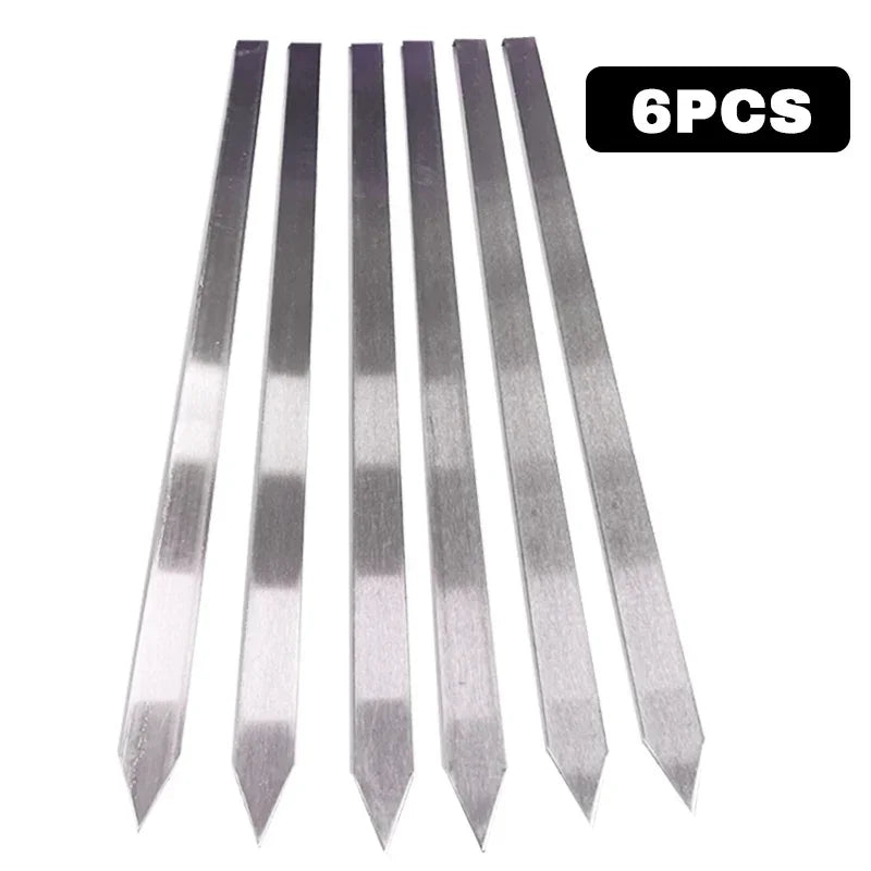 Premium 50cm Stainless Steel BBQ Skewers for Perfect Grilling 6pcs