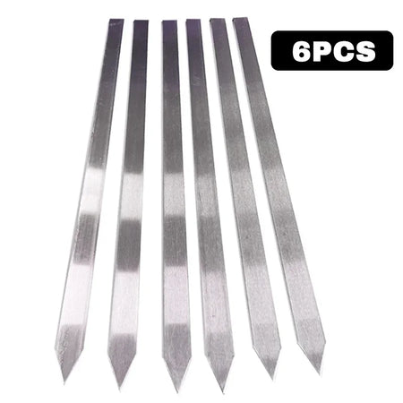 Premium 50cm Stainless Steel BBQ Skewers for Perfect Grilling 6pcs