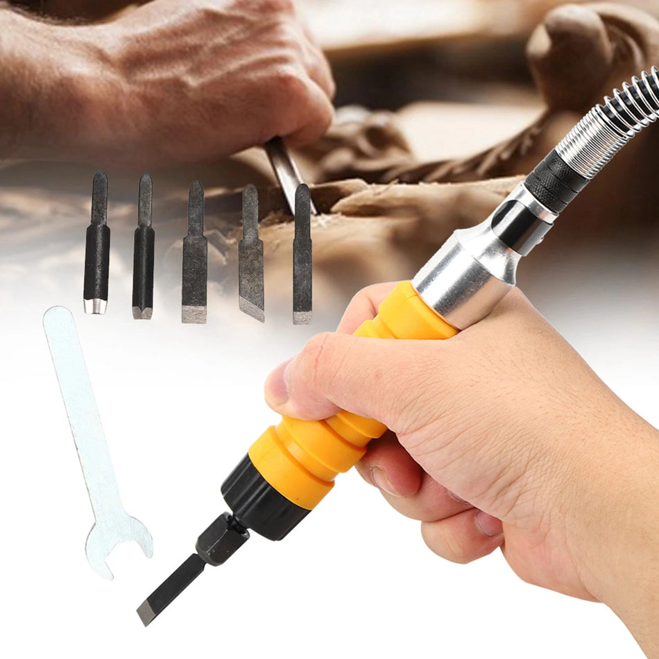 Flexible Shaft Grinder Attachment - 10X Faster Carving