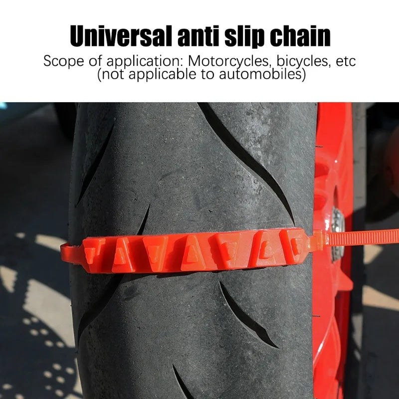 5Pcs Anti Skid Snow Chains For Motorcycles &ndash; Easy Fit