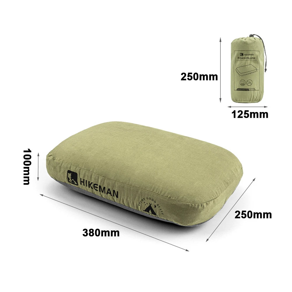 Sponge Pillow Auto Inflatable &ndash; Portable Cervical Pillow green