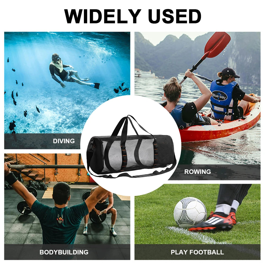 Extra Large Mesh Dive Bag for Scuba, Surfing, and Snorkeling