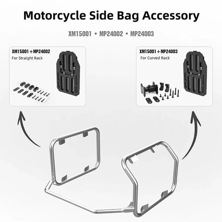 Rhinowalk Side Bag Accessories For MJX2004 To Install Bag To Fit Irregularly Curved Rack Extender Avoid Exhaust Pipe Install by InterCyprus Trading Ltd
