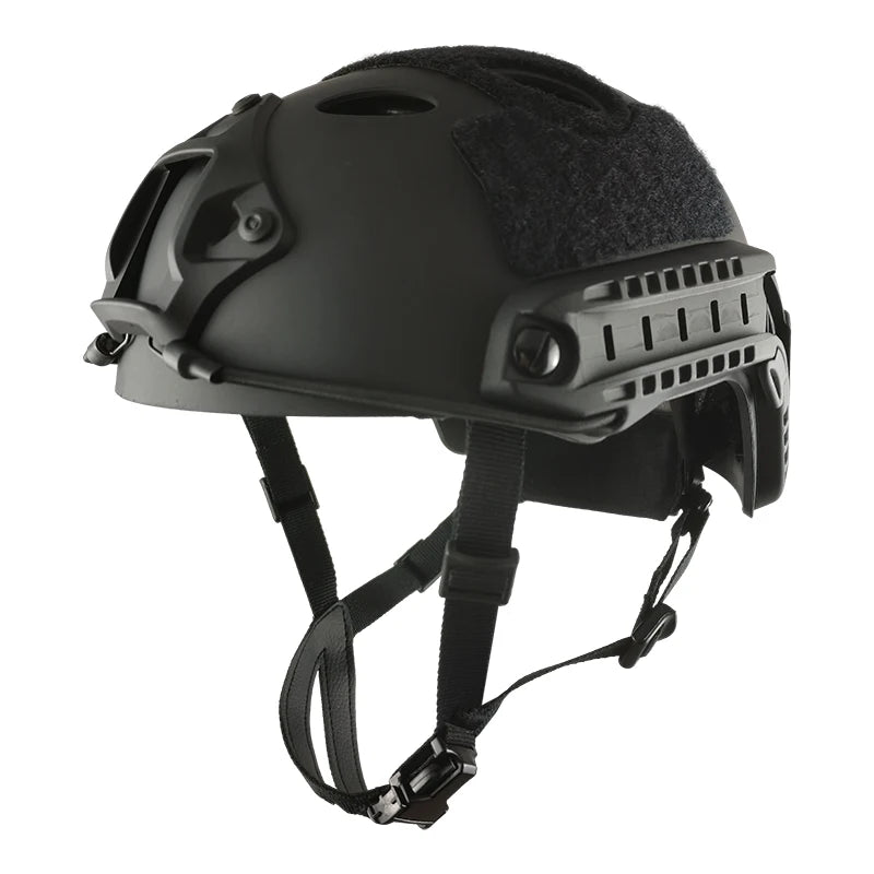 FAST Riot Helmet BOOIU &ndash; Lightweight ABS Protection Black circular hole