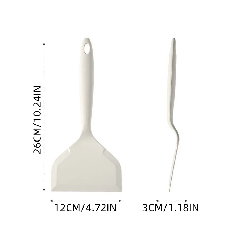 Silicone Heat Resistant Spatula &ndash; Versatile Non-Stick Kitchen Tool white