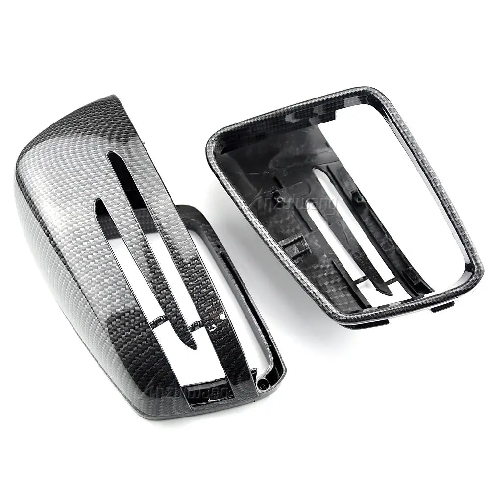 Side Mirror Caps Carbon Fiber Bright Black For Mercedes Benz W204 W212 by InterCyprus Trading Ltd