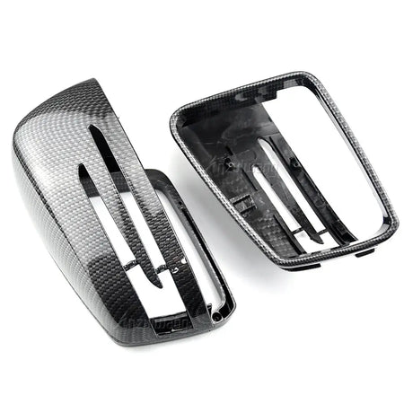 Side Mirror Caps Carbon Fiber Bright Black For Mercedes Benz W204 W212 by InterCyprus Trading Ltd