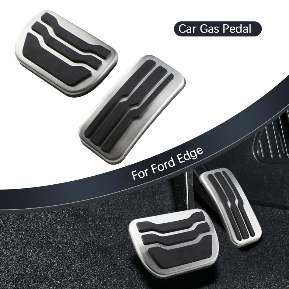 Pokrivači papučica gasa i kočnice za Ford Edge, nehrđajući čelik s gumom