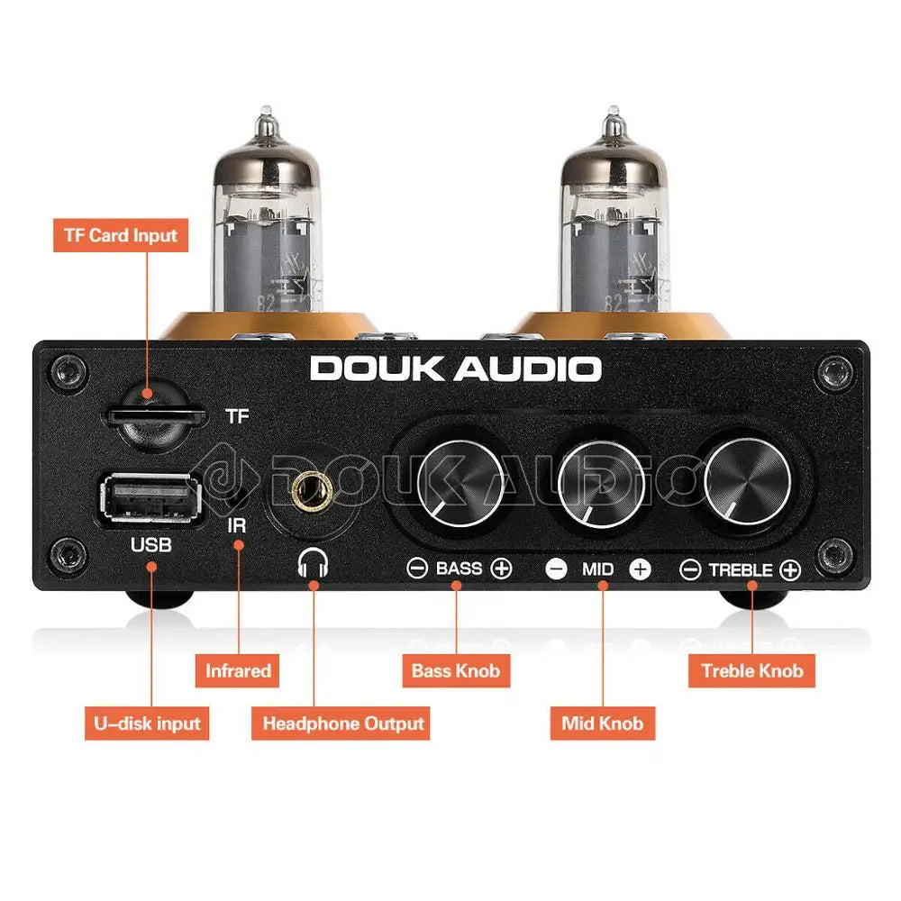 Douk Audio P2 HiFi Vacuum Tube Preamp &amp; Bluetooth Receiver