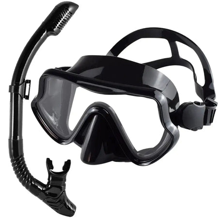 Professional Panoramic Snorkeling Gear Set for Adults | JoyMaySun PureBlack