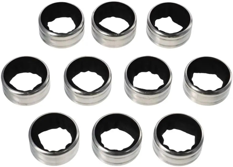 Stainless Steel Wine Bottle Collars &ndash; Velvet Drip Ring 10pcs Black