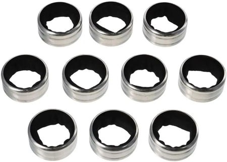Stainless Steel Wine Bottle Collars &ndash; Velvet Drip Ring 10pcs Black