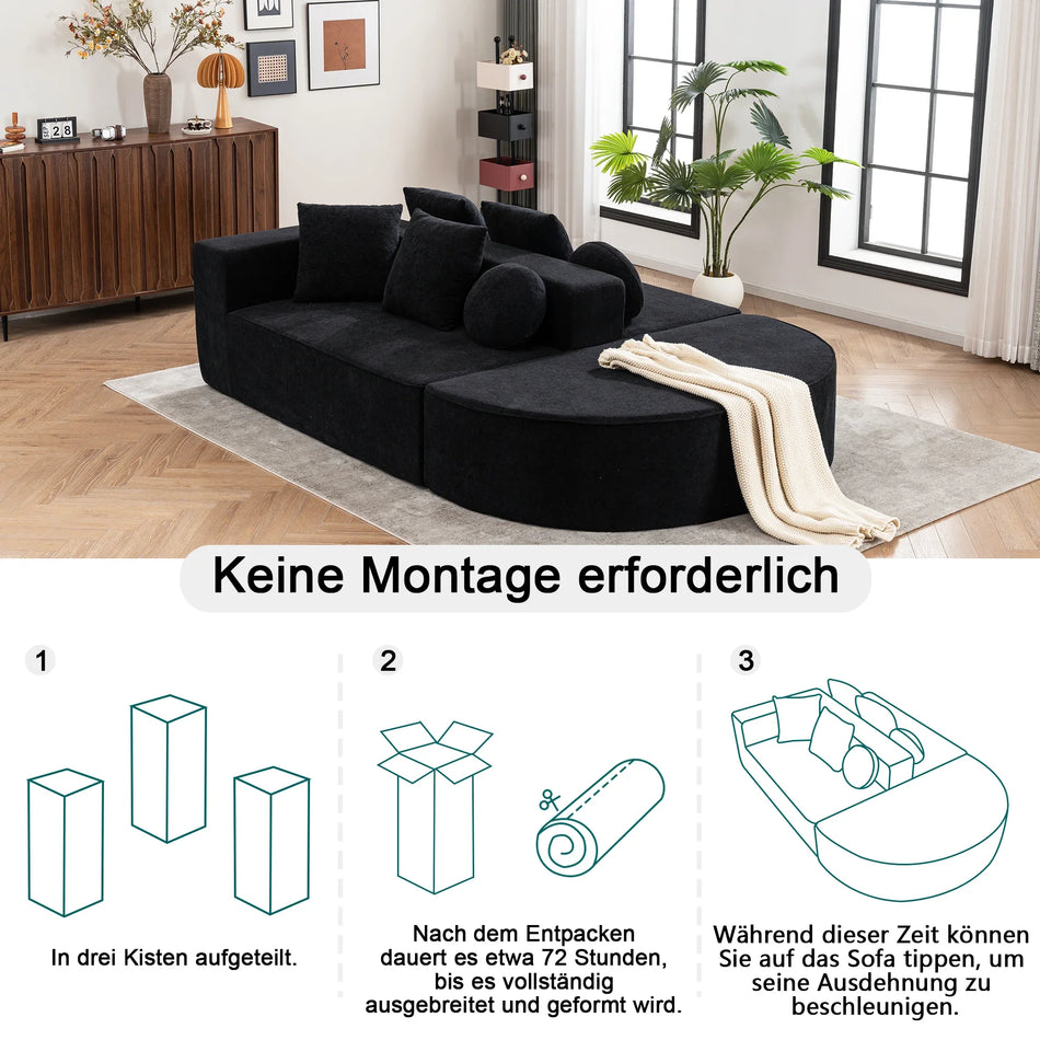 Forudkomprimeret Cloud Sofa Boneless Moderne Modulær Ingen Samling