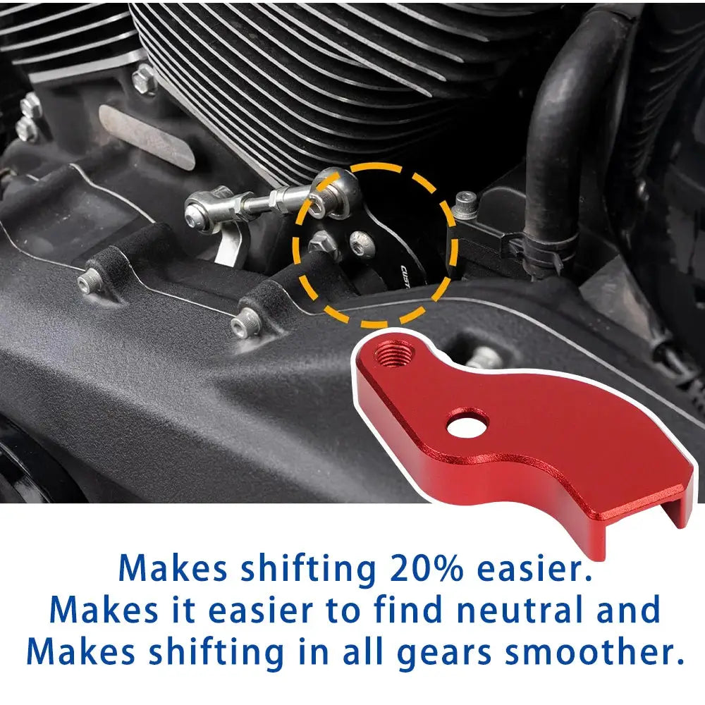 Neutral Gear Shift Assist Gear Shift Linkage Fit For 2018-2025 Harley Touring For 2018-2025 Softail Black/Red/Silver by InterCyprus Trading Ltd