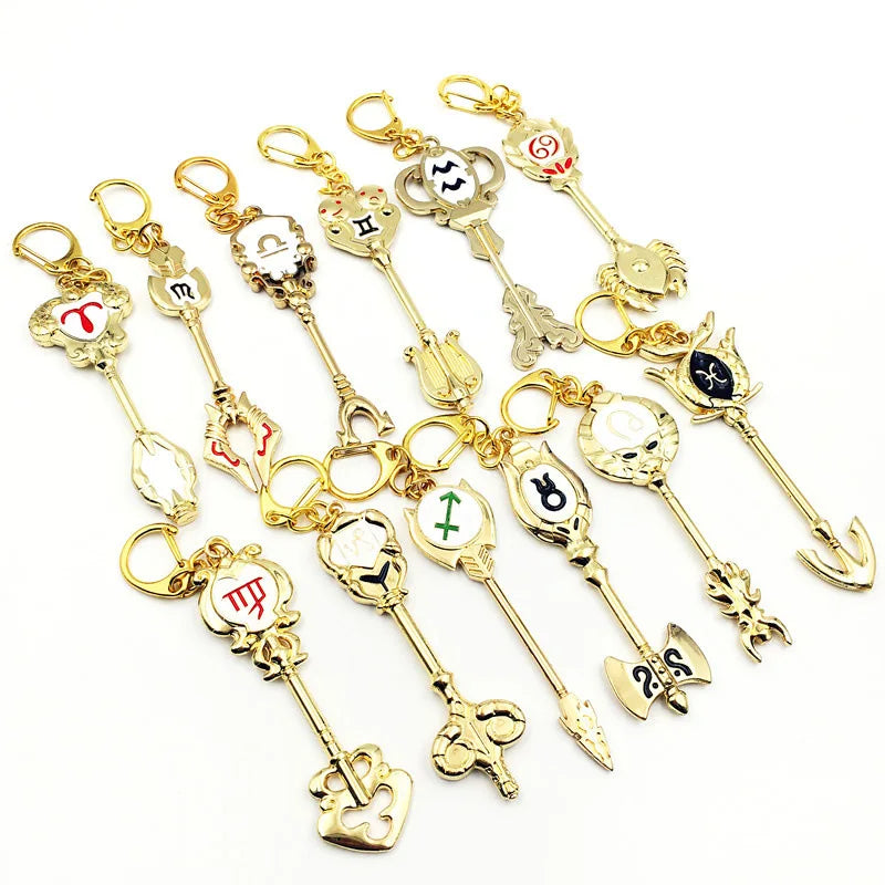 Anime Keychain - Lucy Zodiac Star Spirit Magician Cosplay Accessory