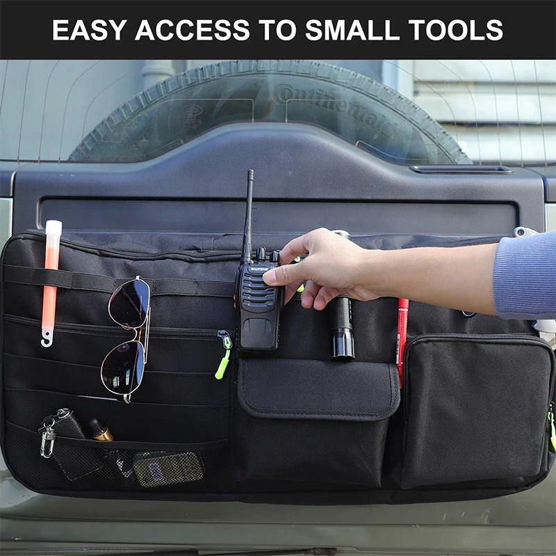 Черная оксфордская тканевая сумка для инструментов на заднюю дверь Defender 90 110 130