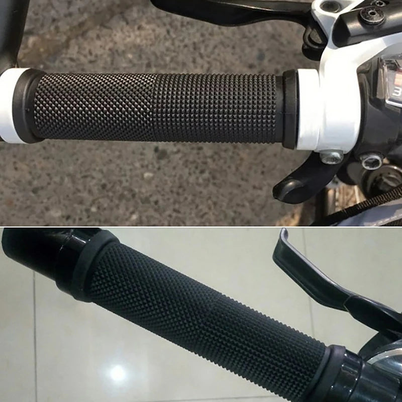 Comfort Grip MTB Bicycle Handlebar Grips with Lock-On Alloy Cuffs